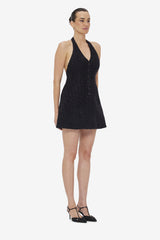 Jessie Halterneck Mini Dress - Ebony Dress Mini