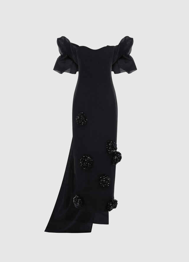 Exclusive LEO LIN Rayna Embellished Maxi Dress & Cape Set