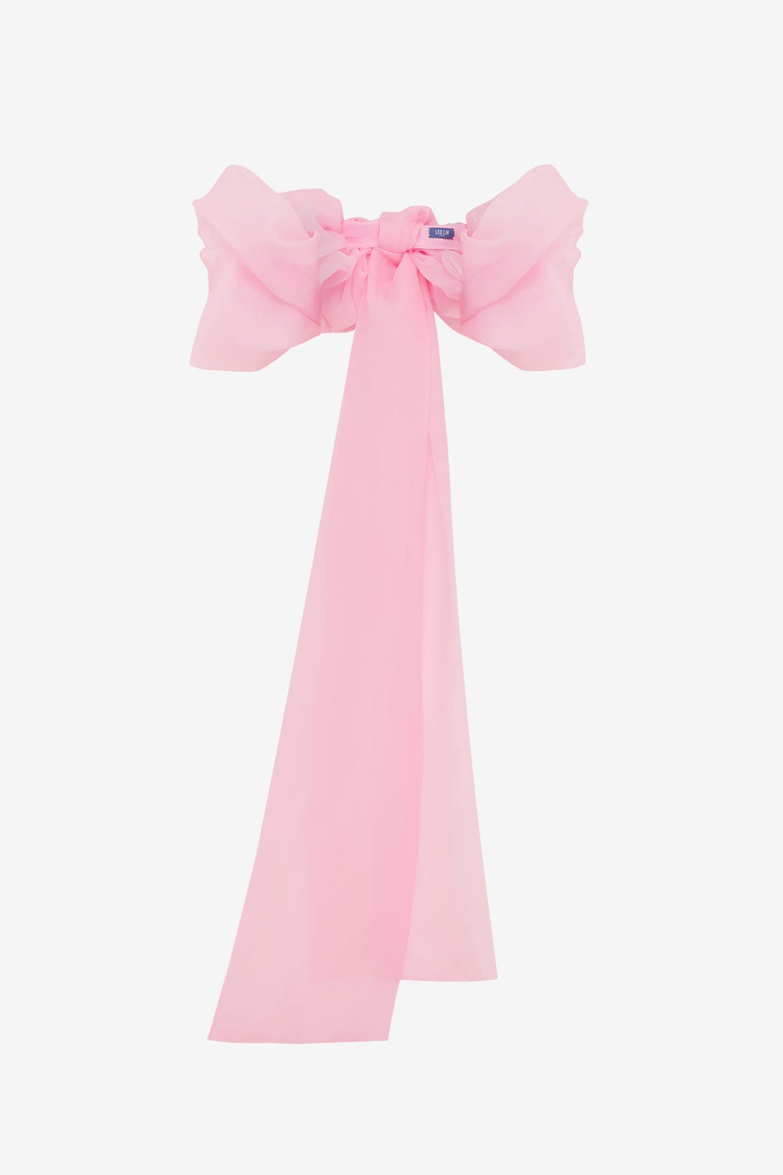 Exclusive LEO LIN Leonora Organza Puff Sleeve Cape - Baby Pink