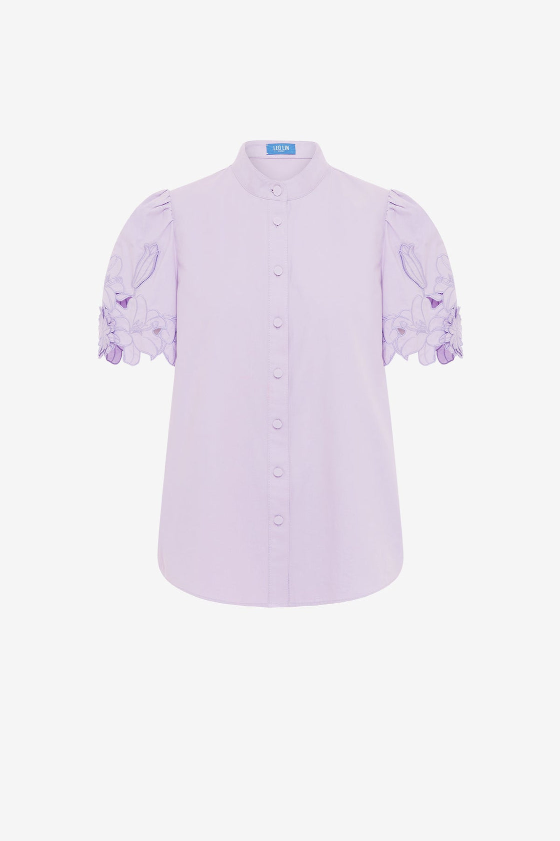 Exclusive LEO LIN Amelie Applique Shirt Top - Lilac