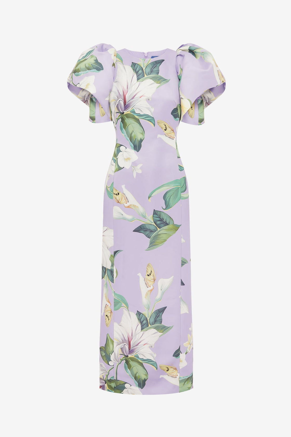 Exclusive LEO LIN Lucinda Maxi Dress - Lily Blossom Print in Lilac