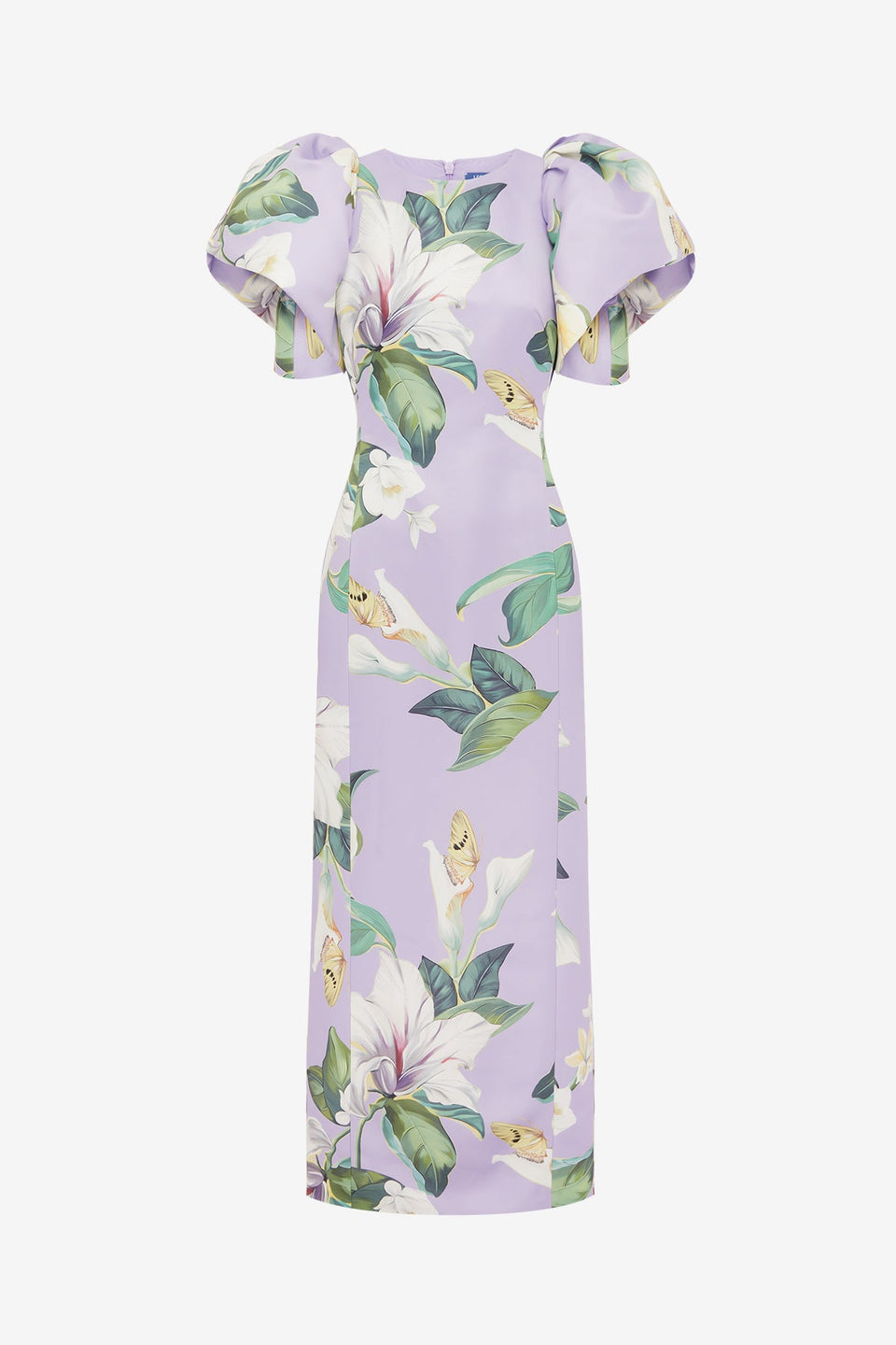 Exclusive LEO LIN Lucinda Maxi Dress - Lily Blossom Print in Lilac