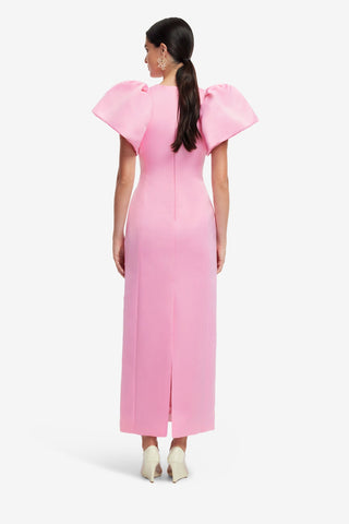 Exclusive LEO LIN Lucinda Floral Applique Maxi Dress - Baby Pink