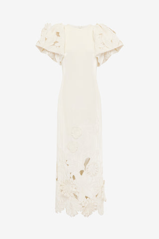 Exclusive LEO LIN Lucinda Velvet Maxi Dress - Snow