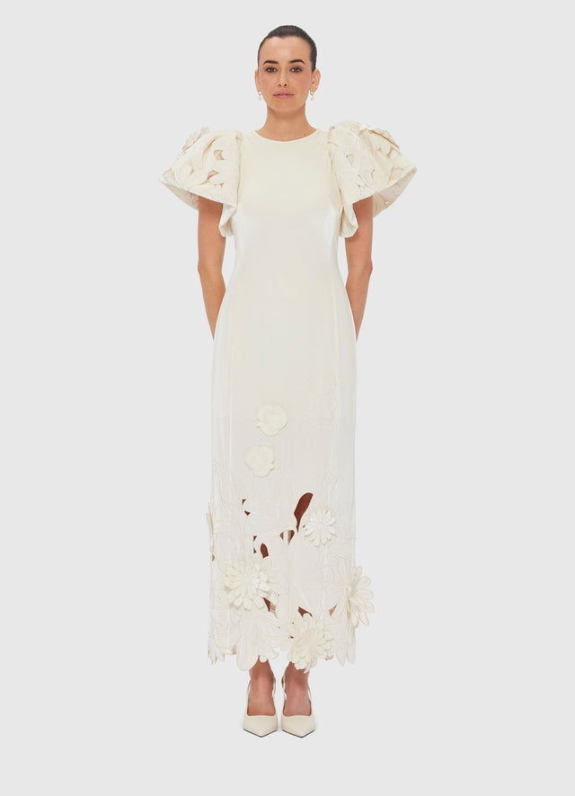 Exclusive LEO LIN Lucinda Velvet Maxi Dress - Snow