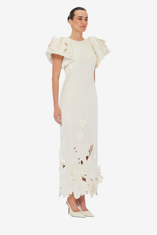 Exclusive LEO LIN Lucinda Velvet Maxi Dress - Snow