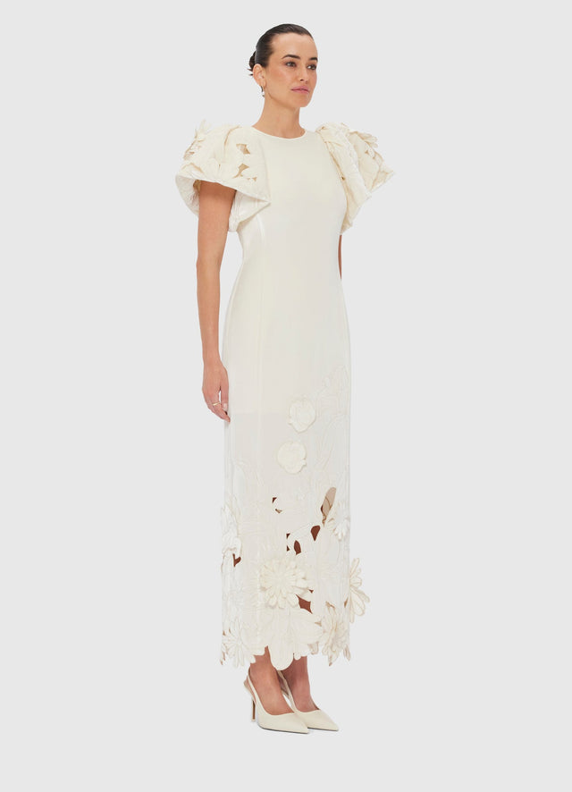 Exclusive LEO LIN Lucinda Velvet Maxi Dress - Snow