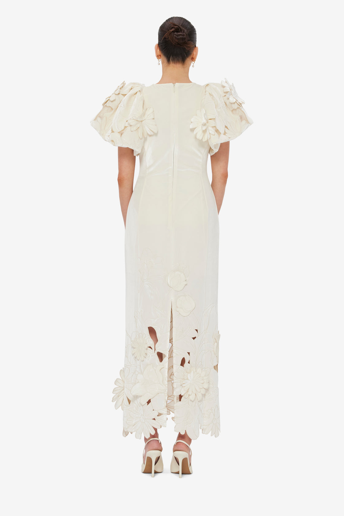 Exclusive LEO LIN Lucinda Velvet Maxi Dress - Snow