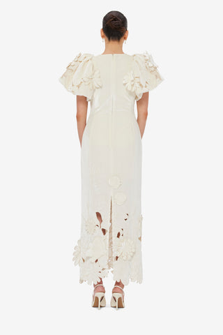 Exclusive LEO LIN Lucinda Velvet Maxi Dress - Snow