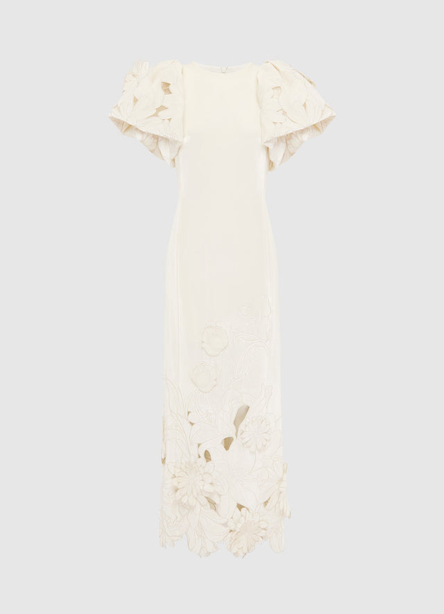 Exclusive LEO LIN Lucinda Velvet Maxi Dress - Snow