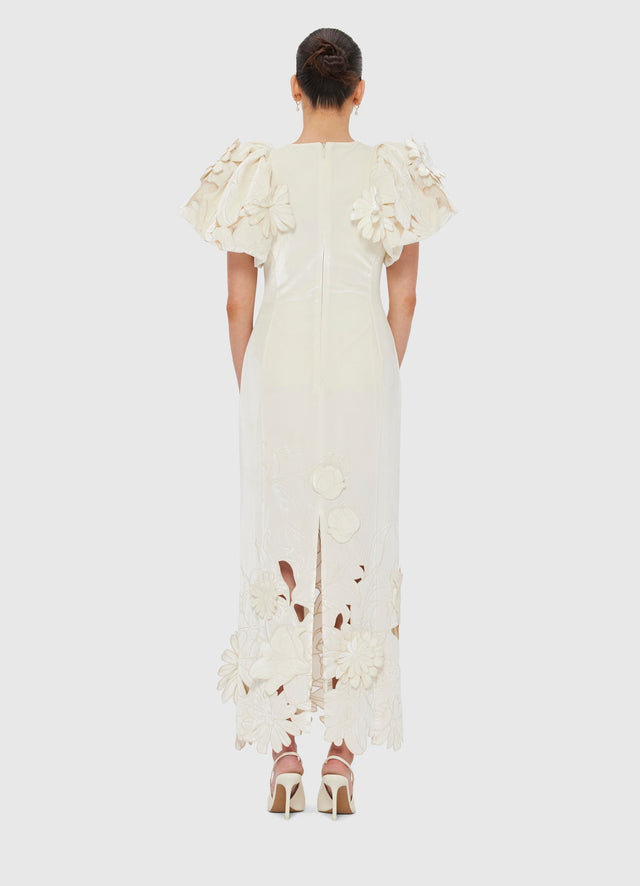 Exclusive LEO LIN Lucinda Velvet Maxi Dress - Snow