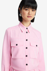Mavis Pocket Shirt - Baby Pink Blouse/Shirts