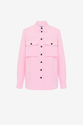 Exclusive LEO LIN Mavis Pocket Shirt - Baby Pink