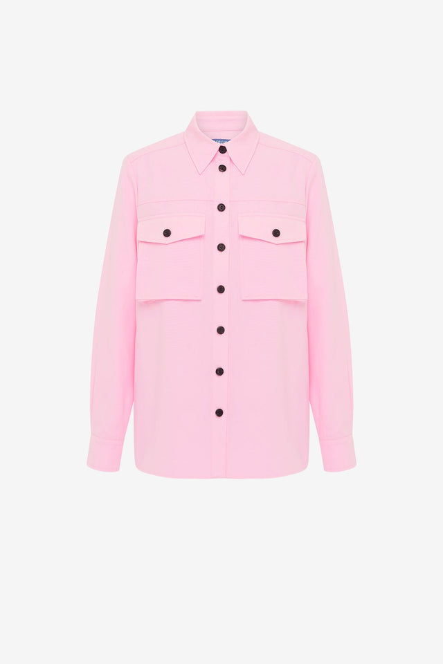Exclusive LEO LIN Mavis Pocket Shirt - Baby Pink
