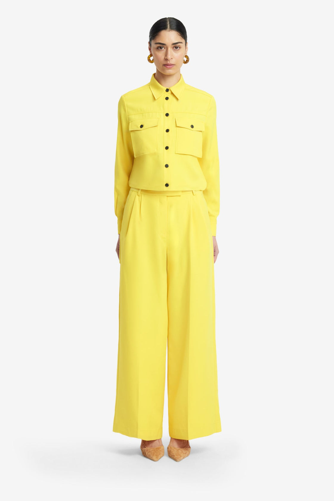 Exclusive LEO LIN Elisha Wide Leg Pants - Sunshine