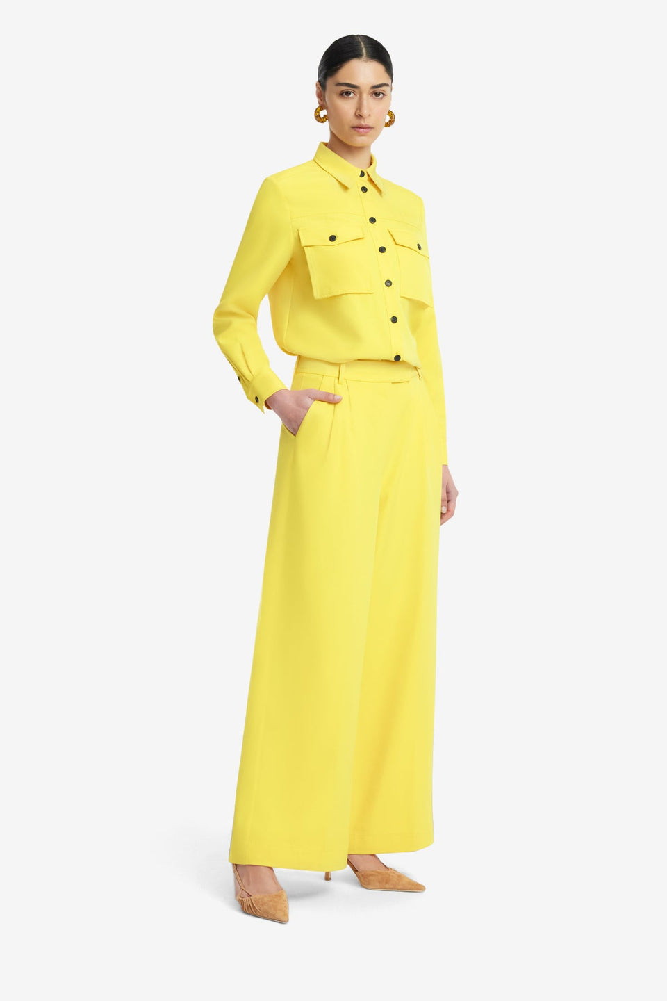 Exclusive LEO LIN Elisha Wide Leg Pants - Sunshine