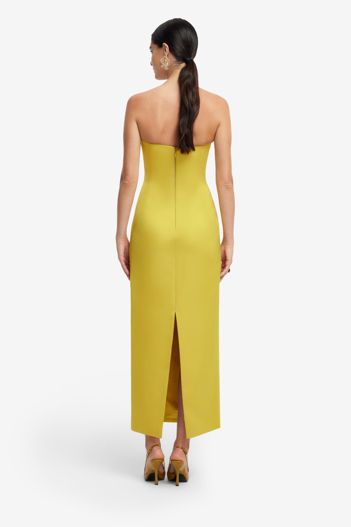 Rayna Appliqué Floral Bustier Maxi Dress - Mustard – LEO LIN