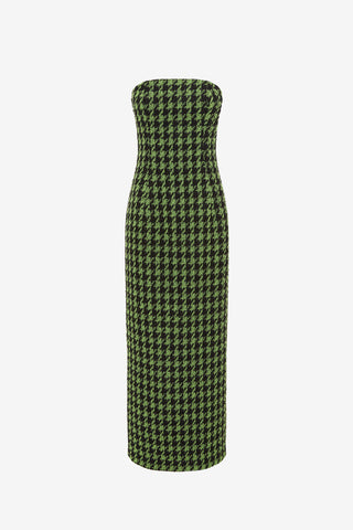 tweed maxi dress Rayna Tweed Bustier Maxi Dress