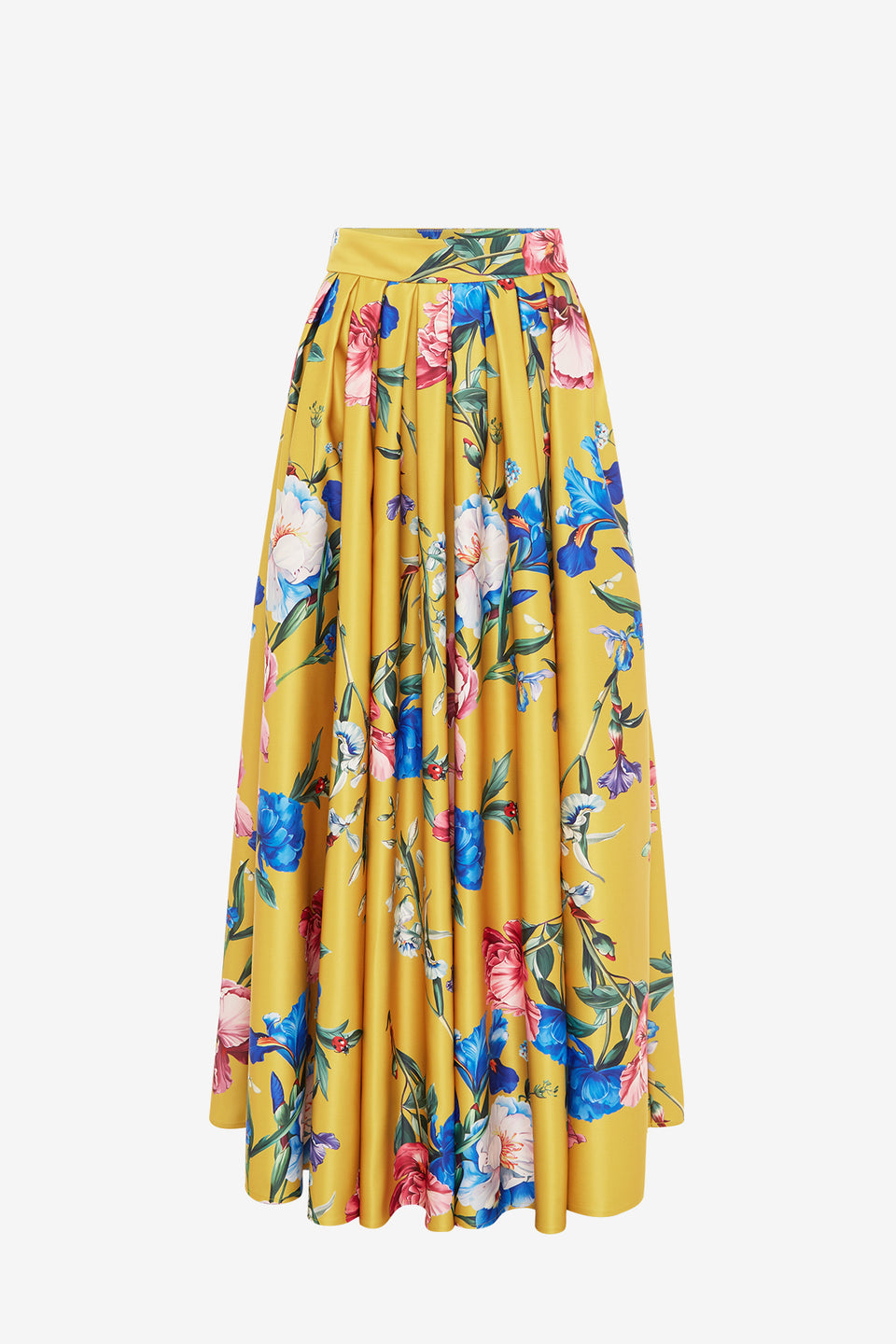 Exclusive LEO LIN Reinette Skirt - Garden Print in Mustard