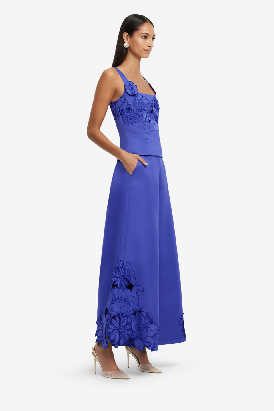 Exclusive LEO LIN Isadora Applique Top - Lapis