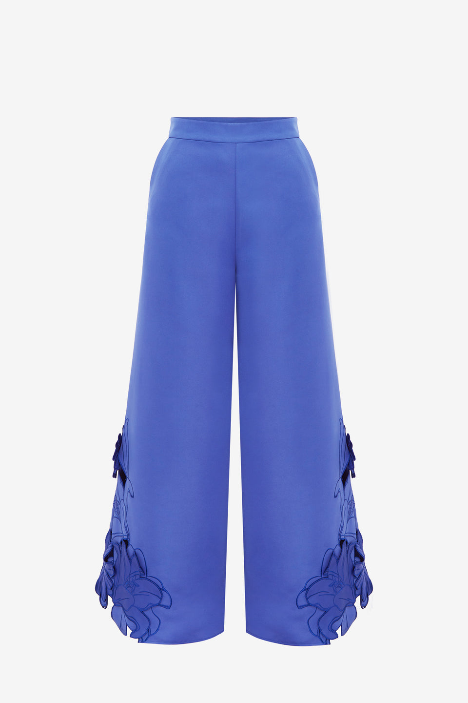Exclusive LEO LIN Theodora Appliqué Pants  - Lapis