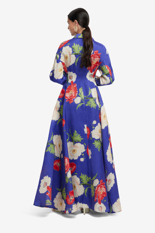 Exclusive LEO LIN Josephine Silk Gown - Poppy Print