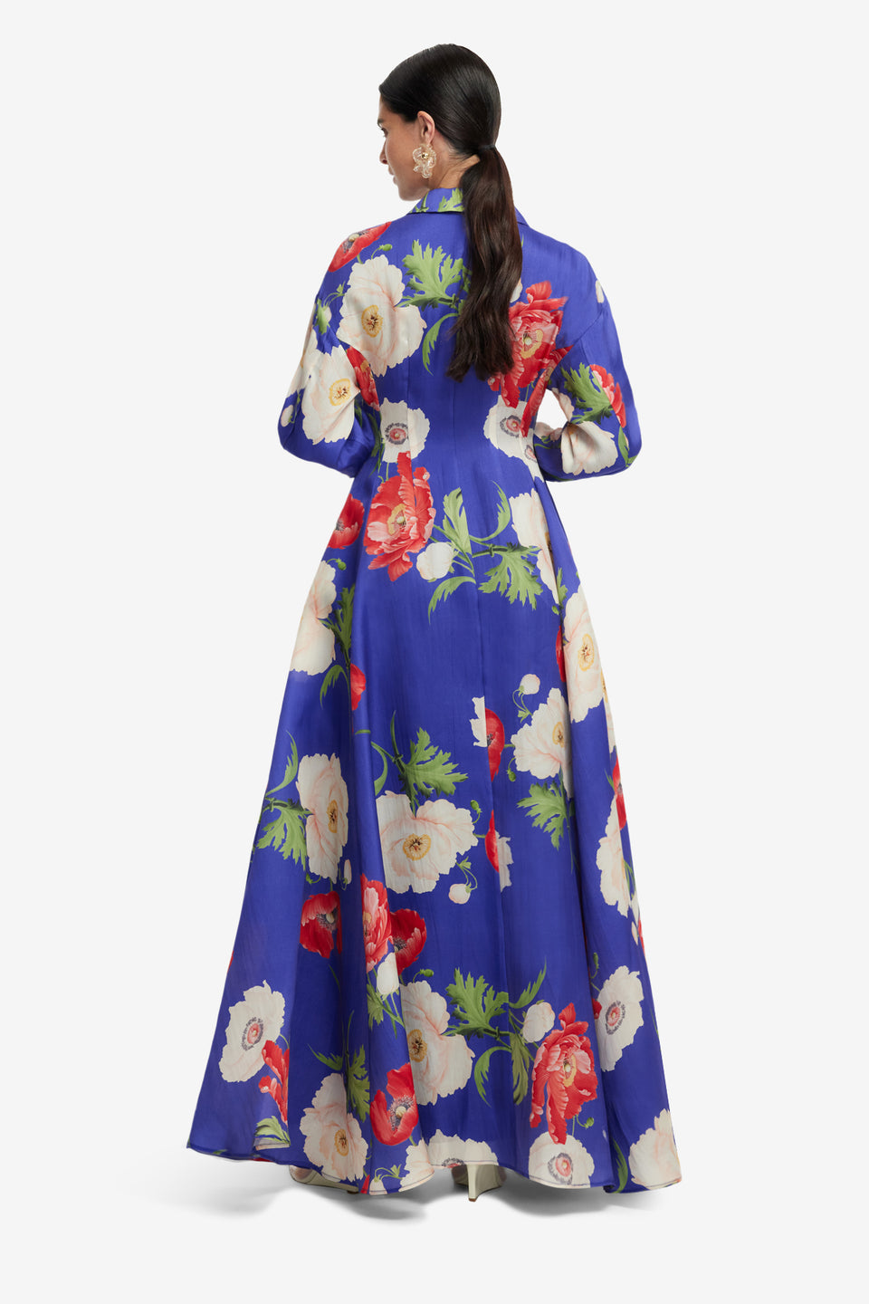 Exclusive LEO LIN Josephine Silk Gown - Poppy Print
