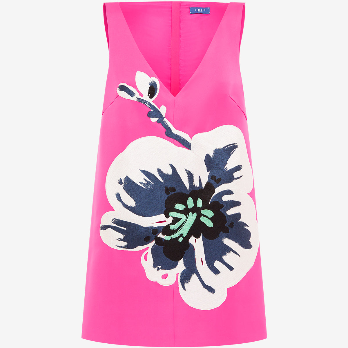 Kaelyn V Neck Mini Dress - Orchid Print