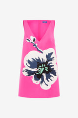 Kaelyn V Neck Mini Dress - Orchid Print Dress Mini