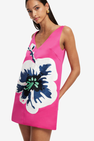 Exclusive LEO LIN Kaelyn V Neck Mini Dress - Orchid Print