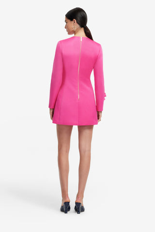 Aliza Long Sleeve Petal Mini Dress - Hot Pink LEO LIN Aliza Long Sleeve Petal Mini Dress - Hot Pink LEO LIN