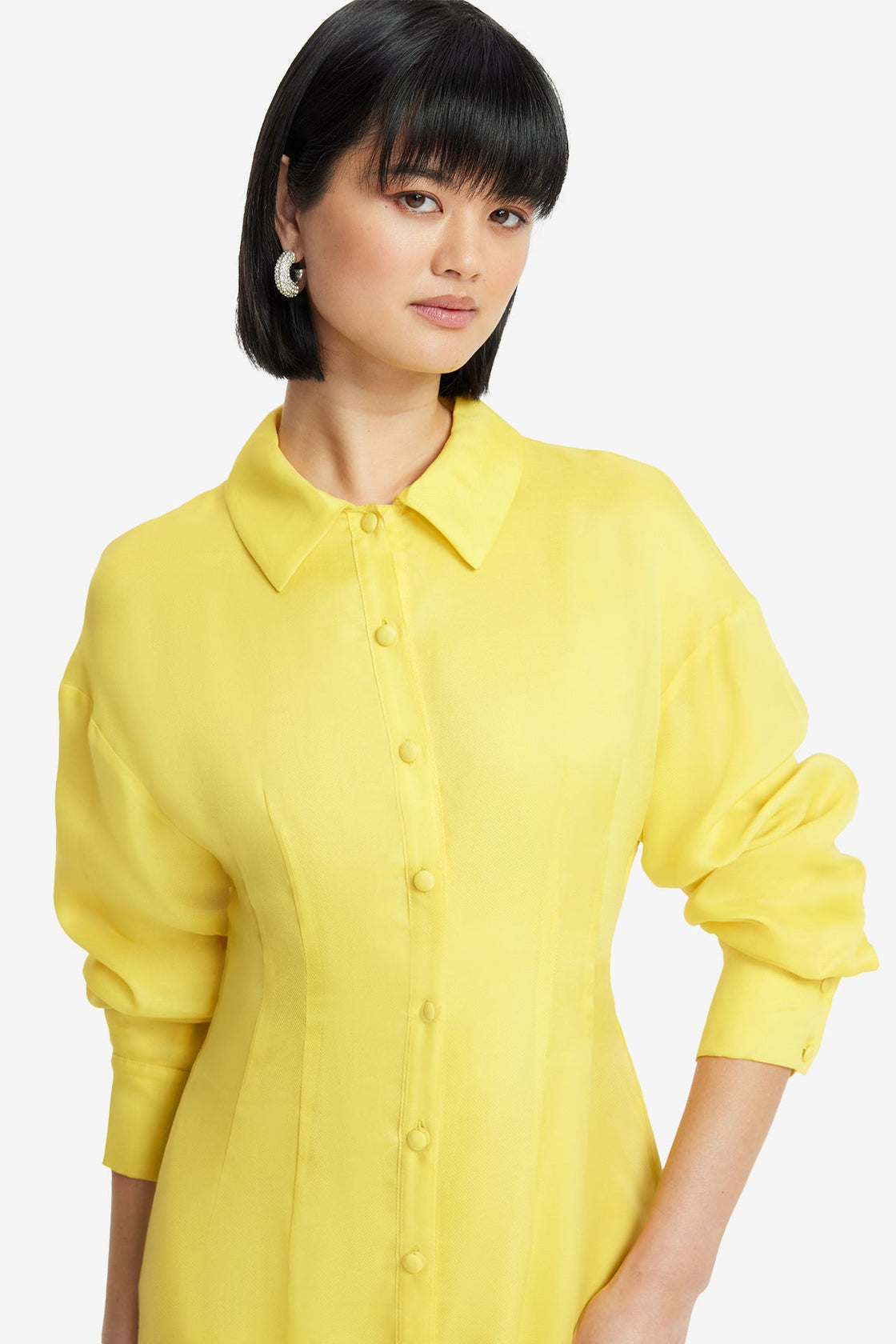 Exclusive LEO LIN Jeanette Silk Floral Applique Maxi Dress - Sunshine