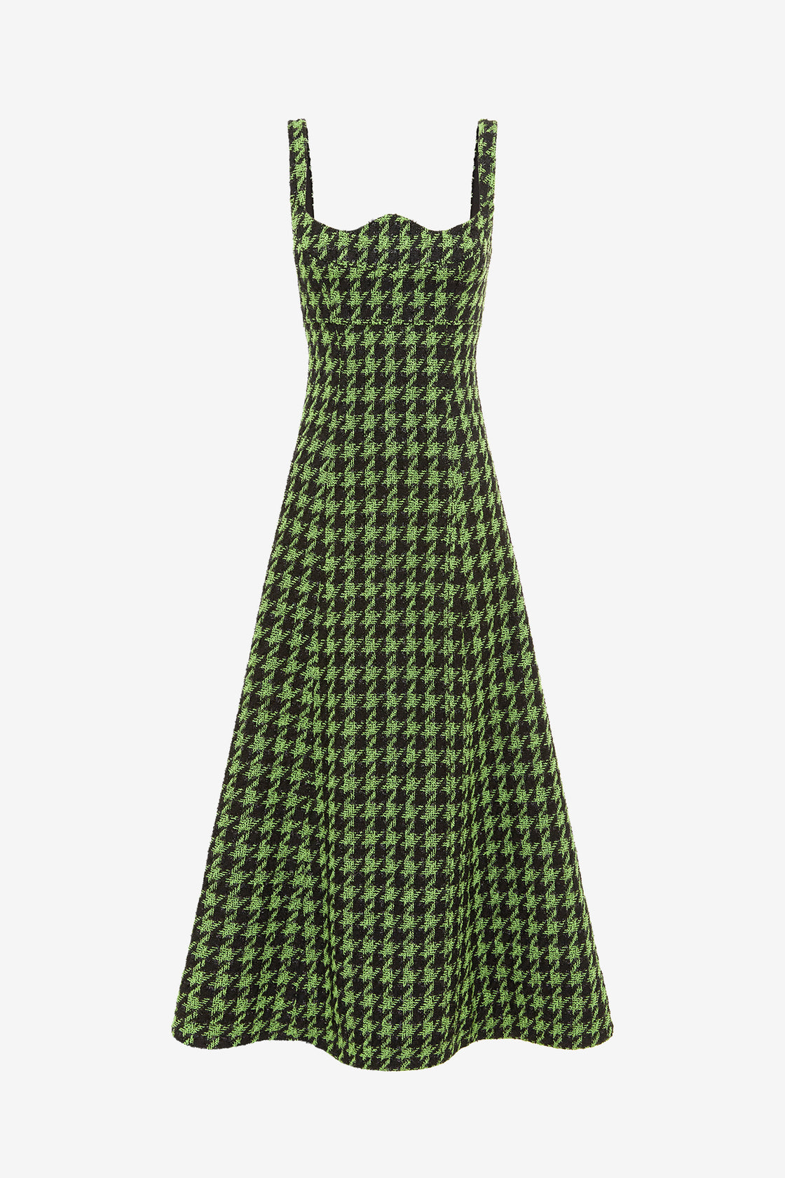 Exclusive LEO LIN Odette Tweed Midi Dress - Houndstooth