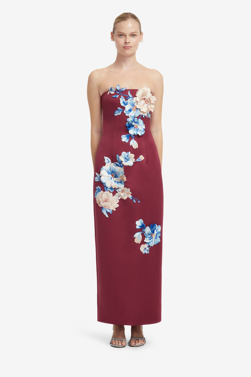 elegant birthday dresses Classy Sheath Floral Pink Prom Outfits Prom Gowns – Denver Dress Size:20