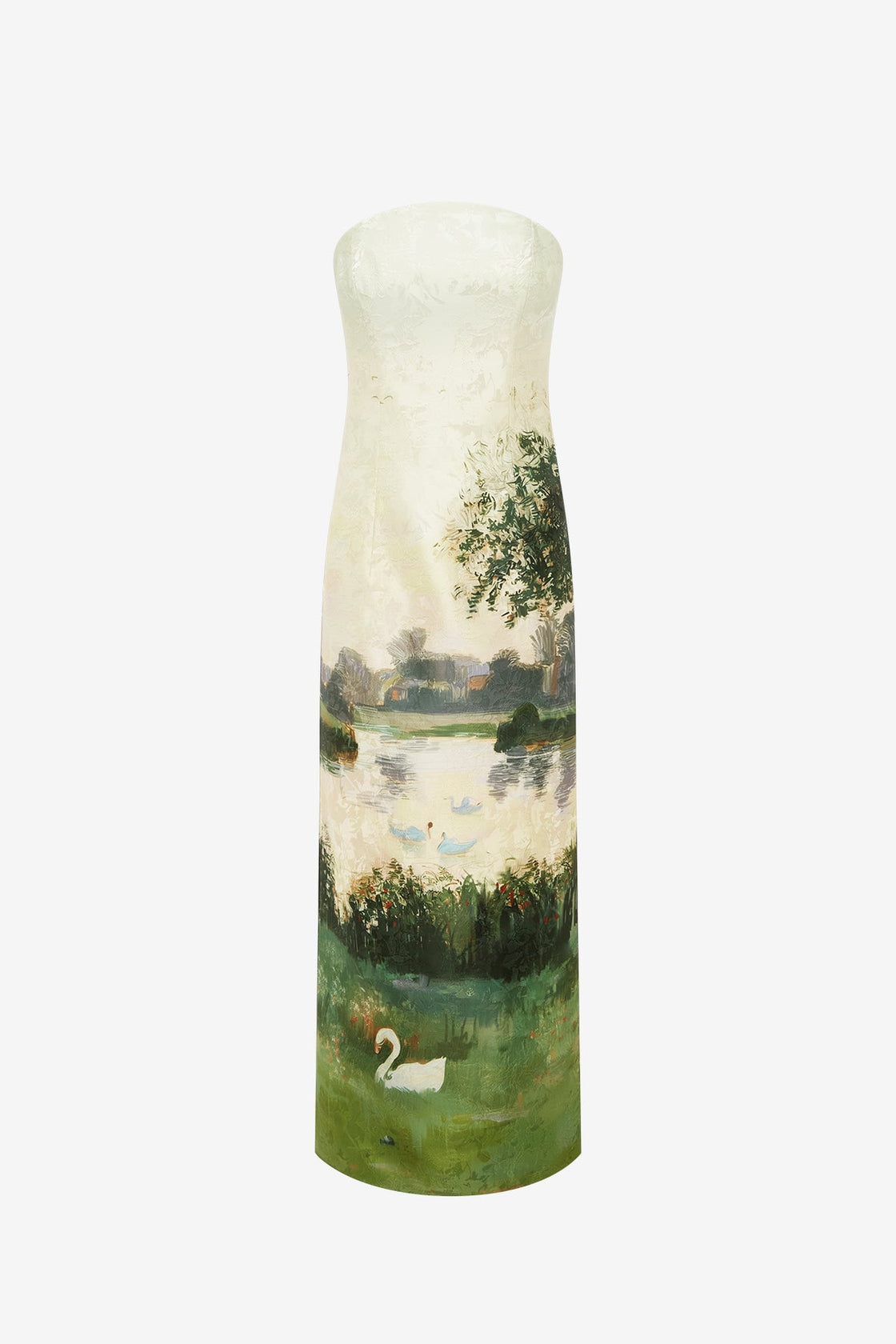 Ava Jacquard Bustier Maxi Dress - Serene Print Dress Maxi