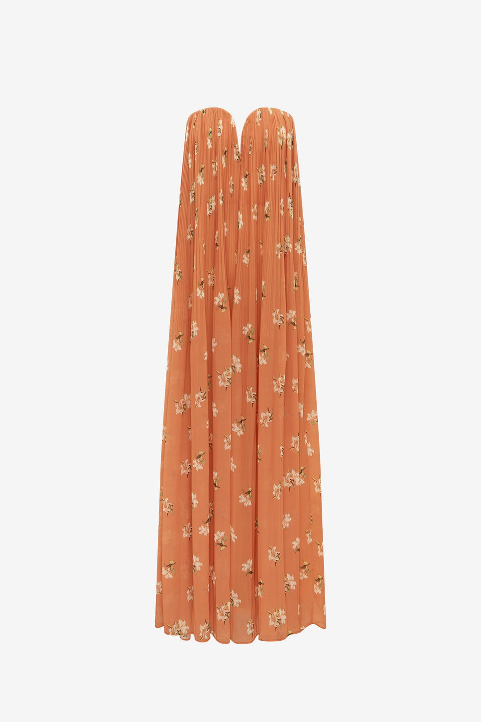 Dahlia Gown - Lily Print in Ochre Dress Maxi