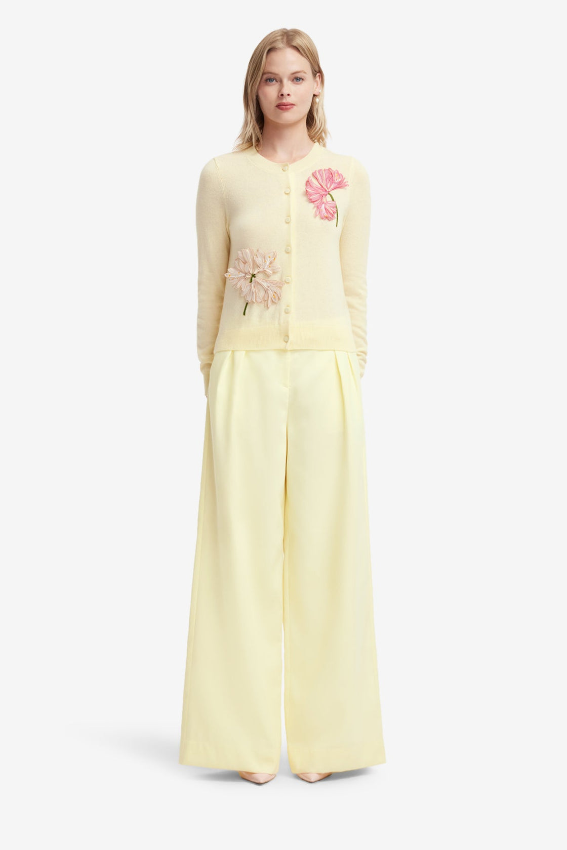 Elisha Wide Leg Pants - Chartreuse Pants