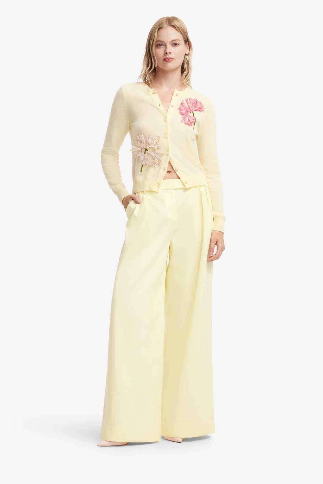 Elisha Wide Leg Pants - Chartreuse Pants