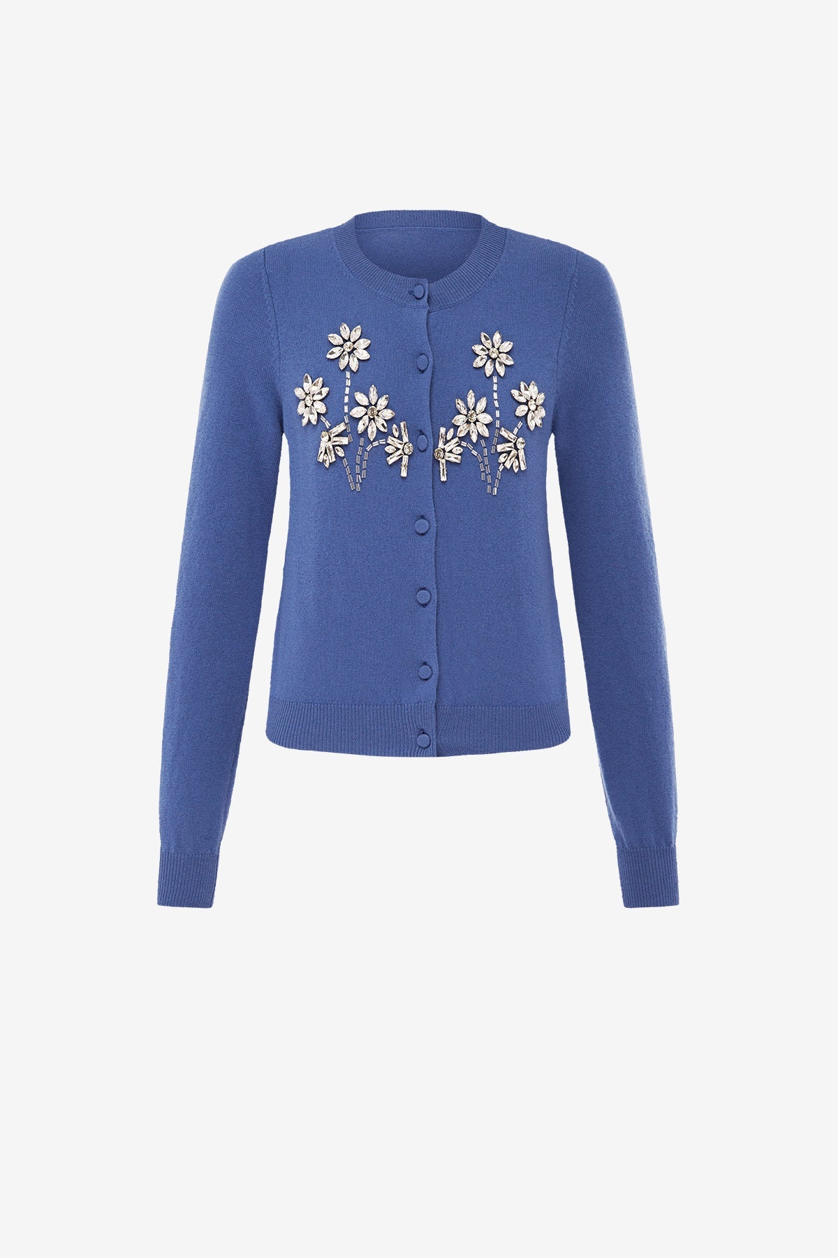 ★2点セット★ laubeblanc Cardigan & pullover Claire Embellished Cashmere Blend Cardigan - Azure – LEO LIN