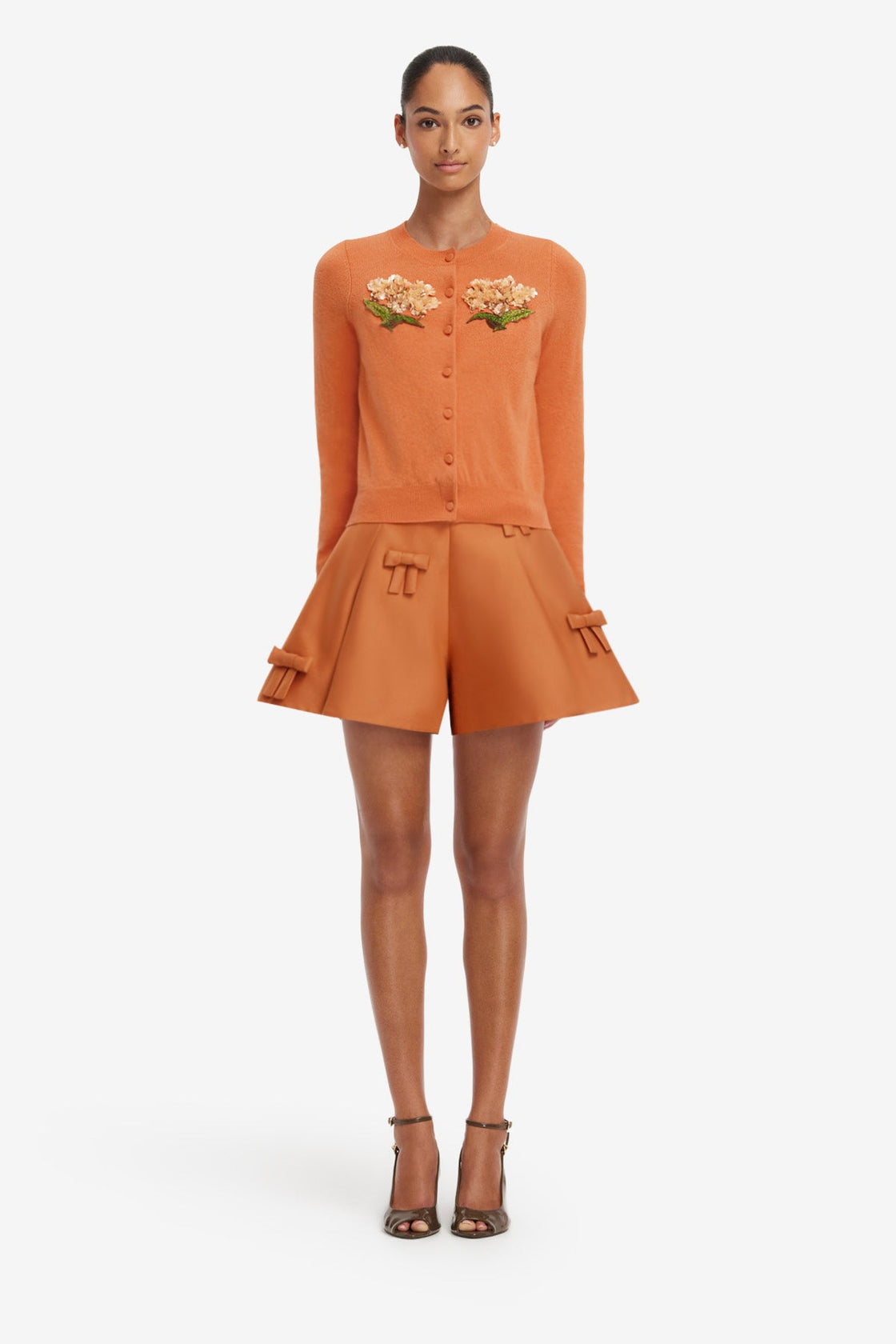 Abby Bow Shorts - Ochre Shorts
