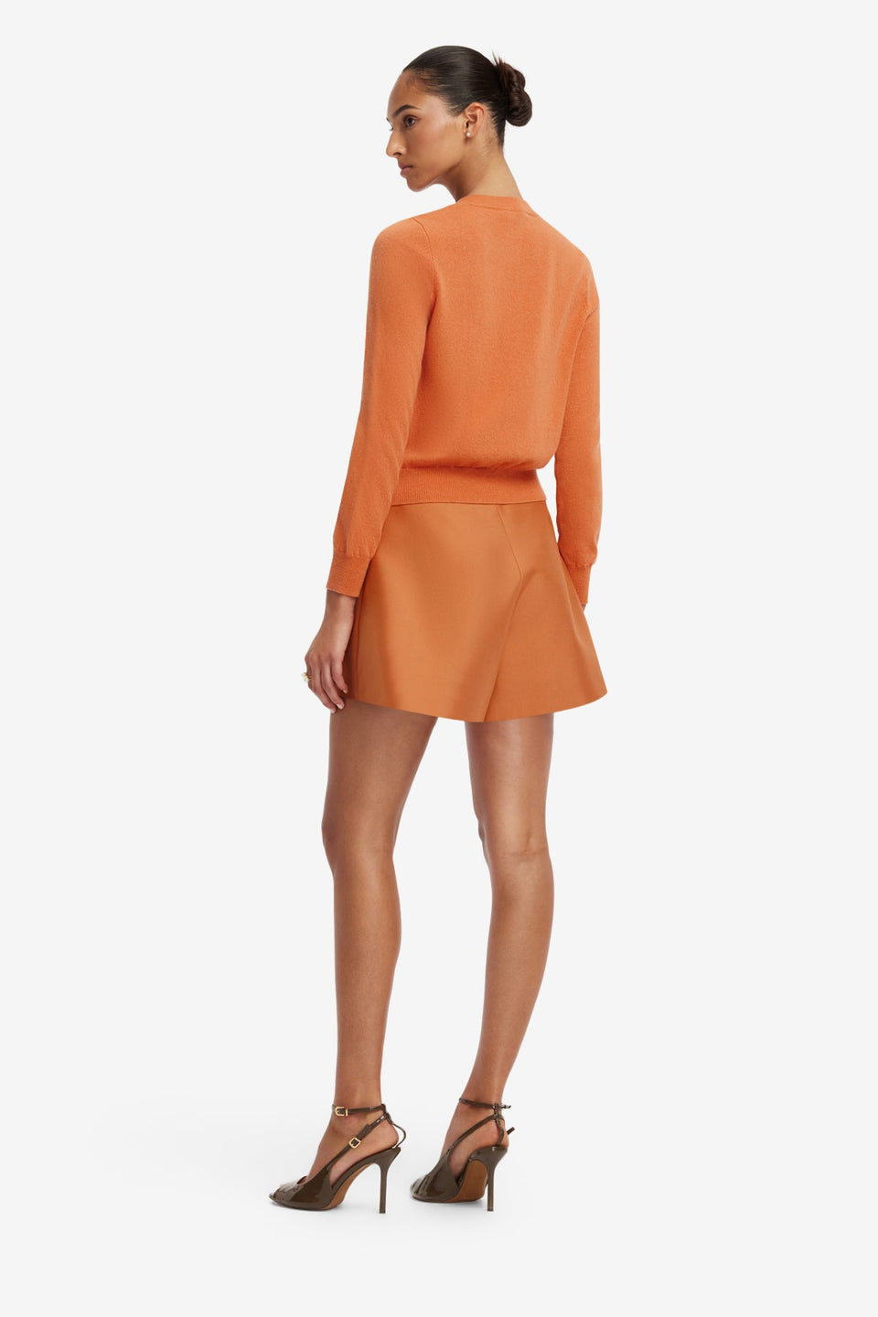 Claire Embellished Cashmere Blend Cardigan - Ochre Tops