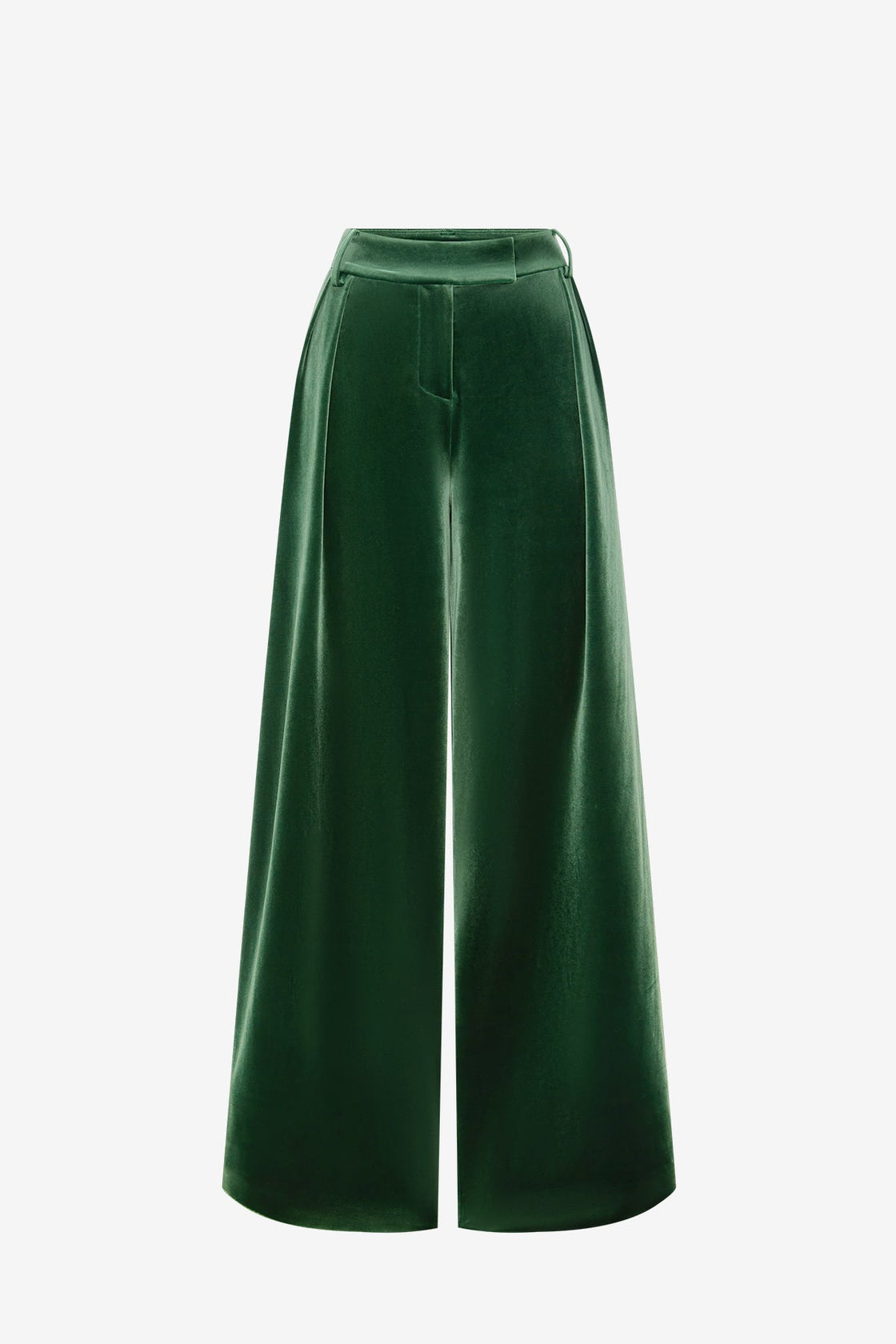 Elisha Velvet Wide Leg Pants - Forest Pants