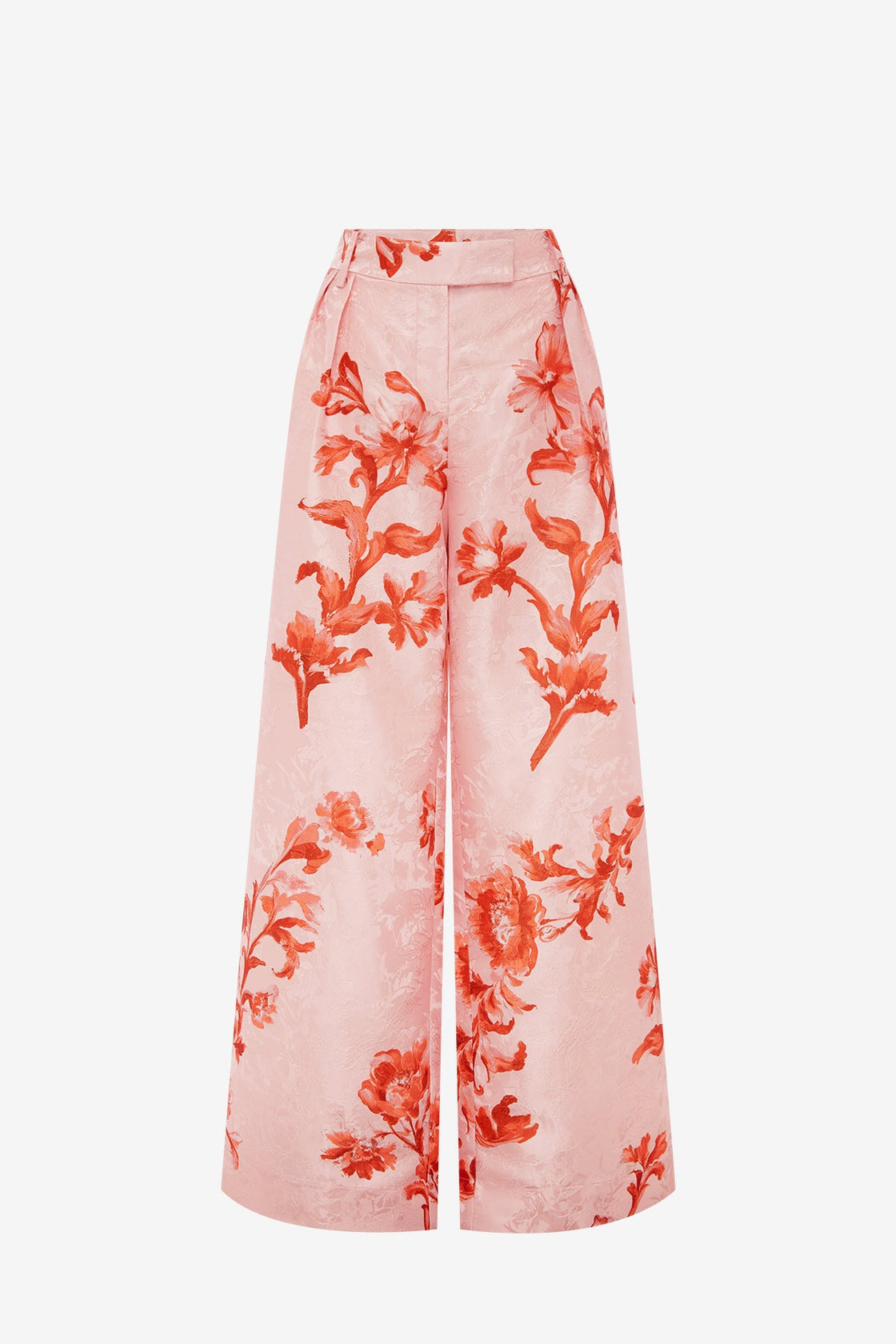 Elisha Jacquard Wide Leg Pants - Magnolia Print Pants