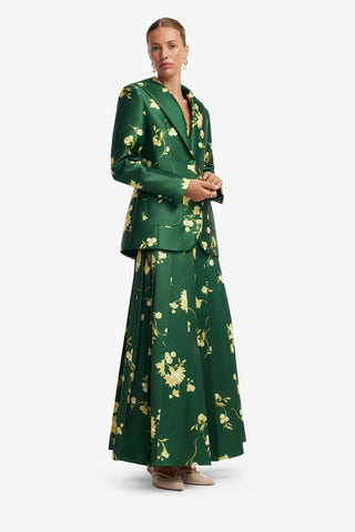 June Pleated Maxi Skirt - Forest Print Skirts