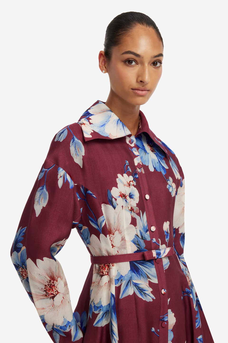 Josephine Silk Gown - Cosmos Print Dress Maxi