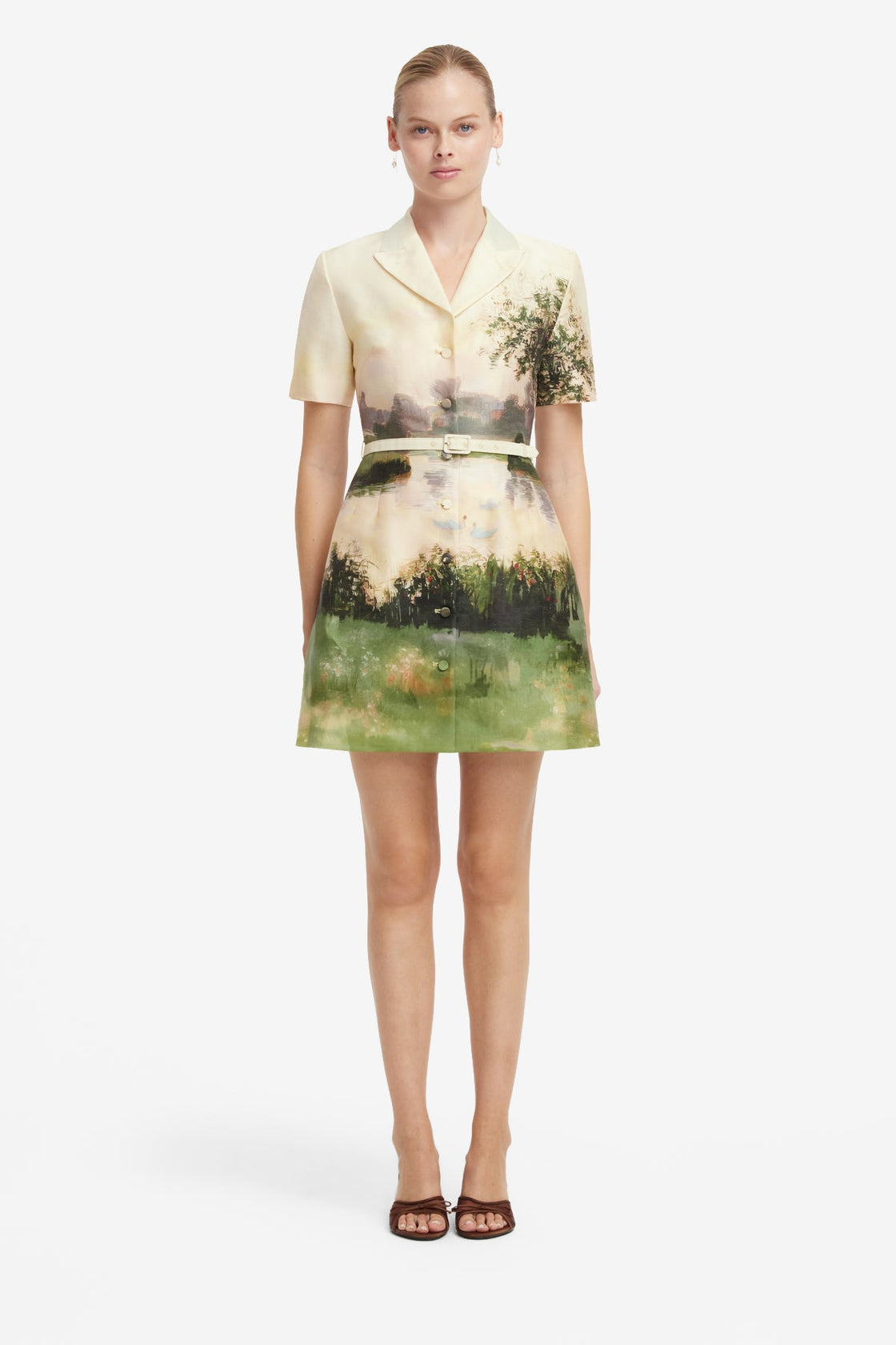 Brigitte Mini Dress - Serene Print Dress Mini