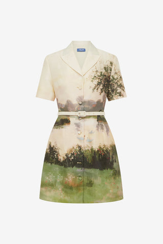 Brigitte Mini Dress - Serene Print Dress Mini