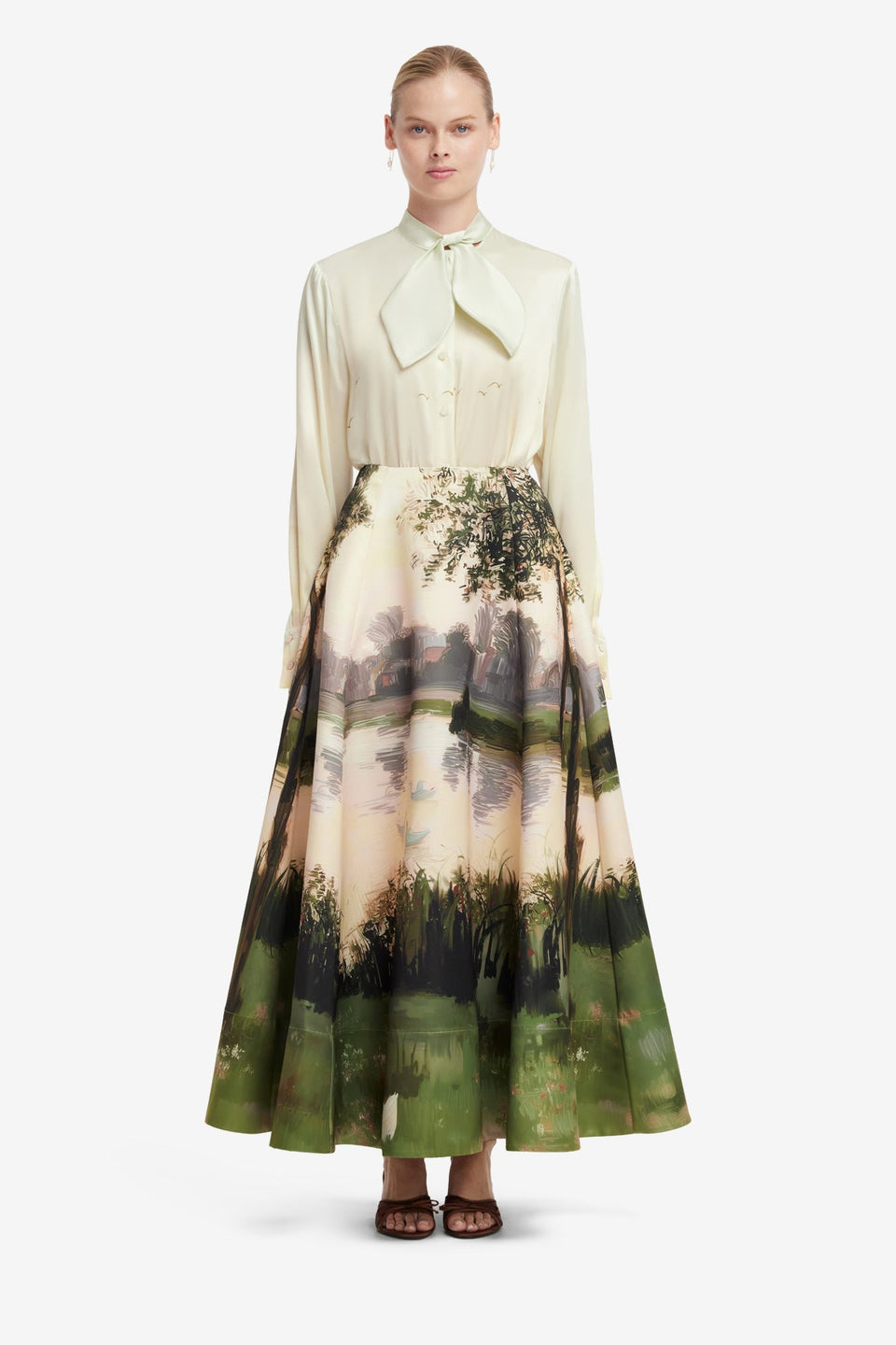 Elina Maxi Skirt - Serene Print Skirts