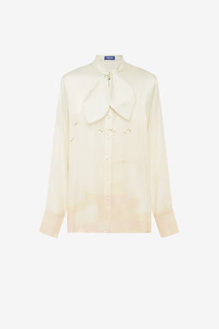 Cora Bow Blouse - Serene Print Blouse/Shirts