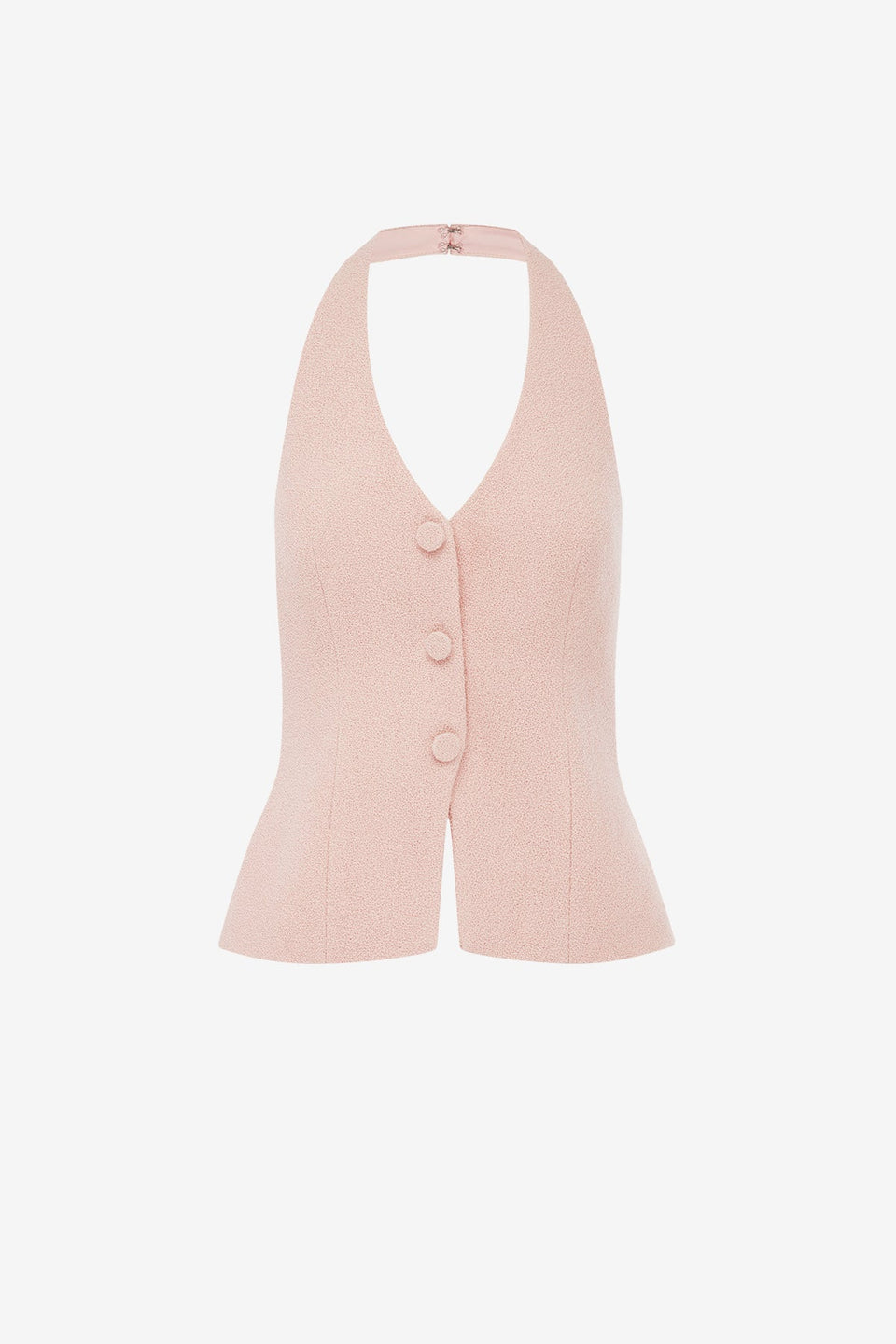 Millie Tweed Halterneck Top - Dusty Pink Tops